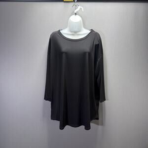 Honeyme Curvy Black Crisscross Back Top — Size 3XL (NEW)